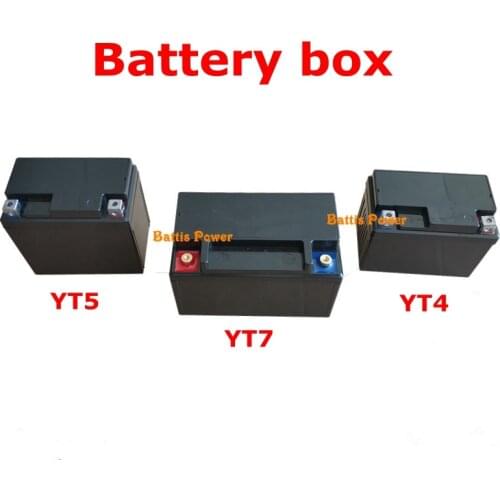 3pcs 12v 7Ah High quality ABS battery box Motorcycle starter battery case YT4 YT5 YT7 for 12V 4Ah 5ah 6ah 12V 7ah 8ah 9a