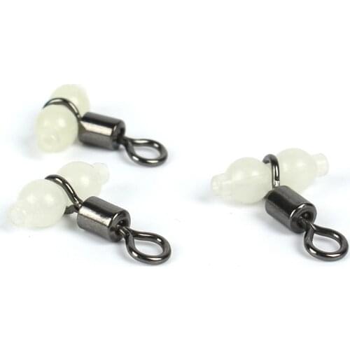 30Pcs/lot Luminous Fishing Swivels Rolling Swivels Sea Fishing Accessories Tackle Connector Rolling Swivels