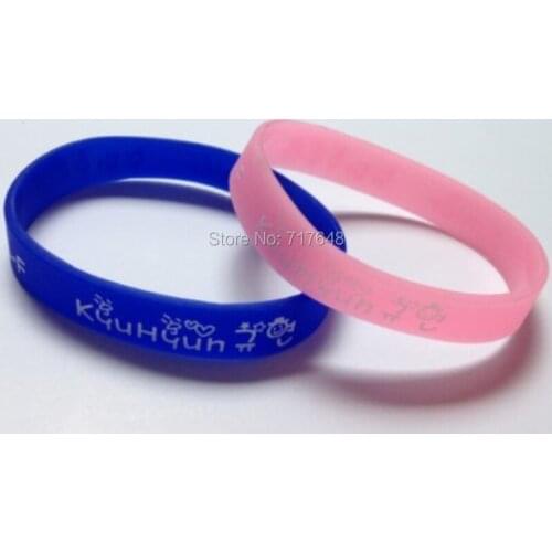 300pc Super Junior KyuHyun wristband silicone bracelets free shipping by FEDEX