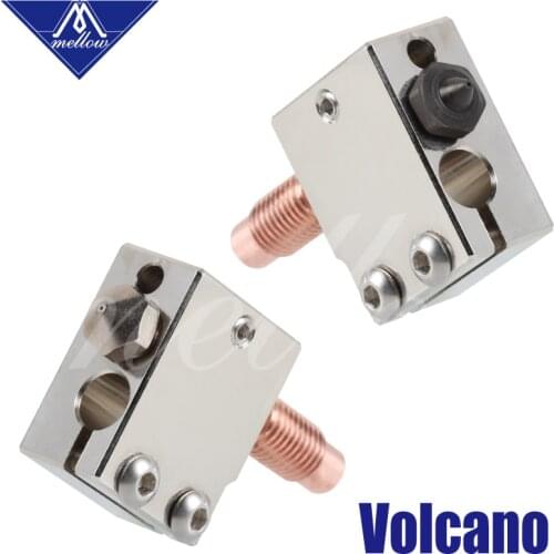 Mellow 3D Printer Volcano Heater Block + Volcano Nozzle + V6-Crazy Bimetal Heat Break For E3D J-Head Hotend Bmg Aero Extruder
