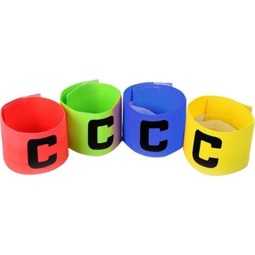 4PCS Football Soccer Elastic Captain Armband Basketball Adjustable Player Bands