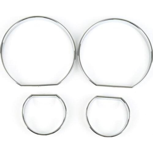 4 Pcs/set High Quality For BMW E46 M3 Plastic Gauge Dash Dial Rings Bezel Trim Speedometer Car styling Car accessories Interior