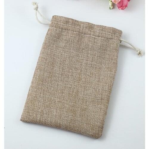 7x9cm 10pcs Gifts Bags With Drawstring Jewelry Gift Pouch Sack Jute Small Bags For Women 2016 Packaging Display Storage House