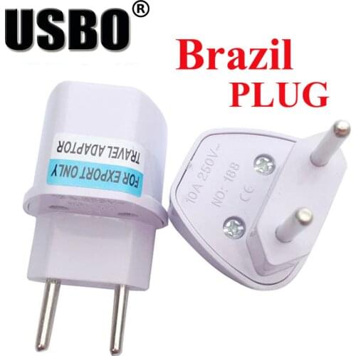Aluminum copper International Travel Universal Adapter AC Electrical wall Plug For UK/US/EU/AU to Brazil Socket Converter plug