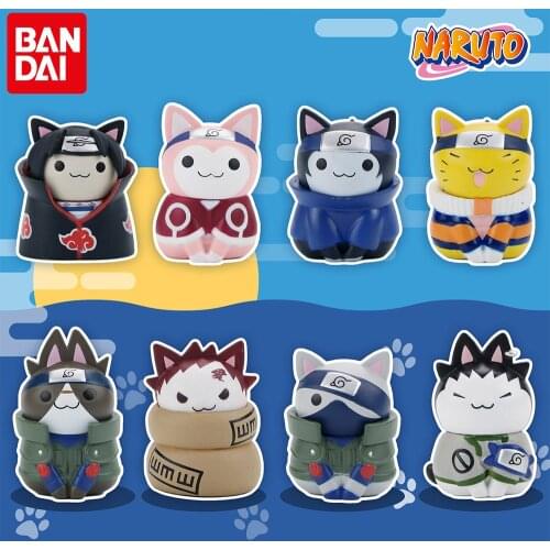 Anime Naruto Figures Suit Mini Q Version Modle NARUTO Cat Action Figure Cartoon Kids Toys Kawaii Gift Decoration Dropshipping