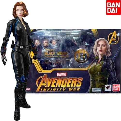 Bandai Tamashii Nations Marvel Avengers Infinity War Black Widow Natasha Romanoff Scarlett Shf Doll Action Figure Model Kids Toy
