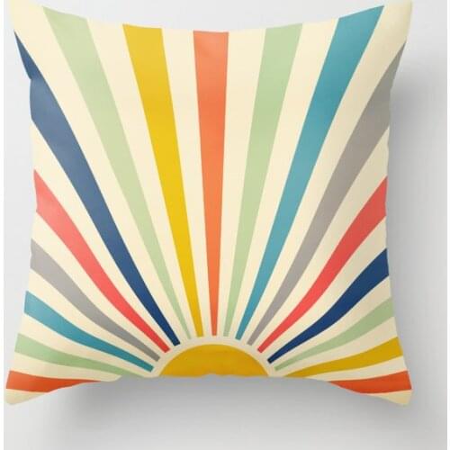 Sun Retro Art Decorative Pillowcases Cotton Linen Throw Pillow Case Home Sofa Decor Pillowcase