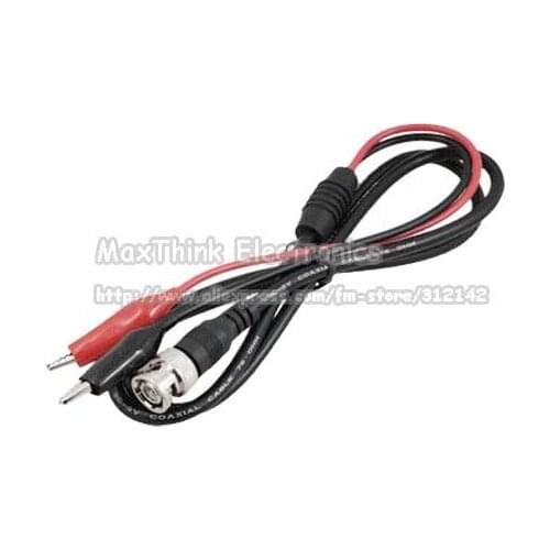 Dual Alligator clip To BNC Male Power Test Probes Clip Coaxial Cables Connector,5pcs free shipping