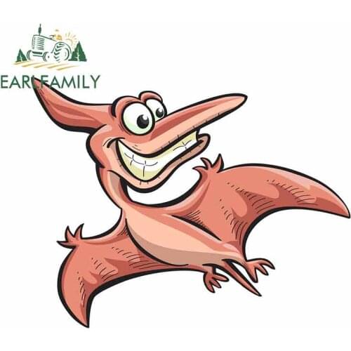 EARLFAMILY 13cm x 10.2cm for Pterosaur Anime Car Stickers Vinyl JDM Bumper Trunk Truck Graphics Windshield Bumper Windows VAN