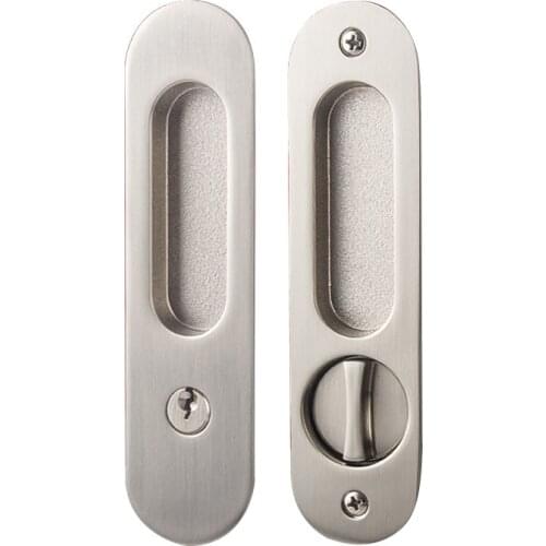 European Indoor Door Locks Kitchen Sliding door hook lock Balcony Toilet Door handle Lock Invisible Recessed Locks