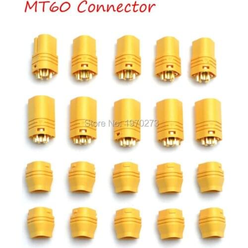 Hot selling MT60 3.5mm 3 pole Bullet Connector Plug Yellow Male Female Set For RC ESC to Motor