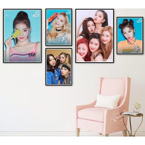 ITZY Poster Kpop Korean Singers Wall Art Canvas Prints Clear Image Picture Home Decoration