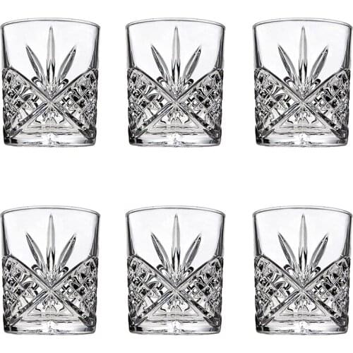 Hellodream lead-free classic design whiskey glass old fashioned glass for whiskey scotch Set of 6-11.49 oz