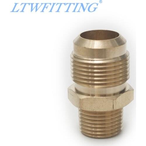 LTWFITTING Brass Flare 3/4" OD x 1/2" Male NPT Connector Tube Fitting
