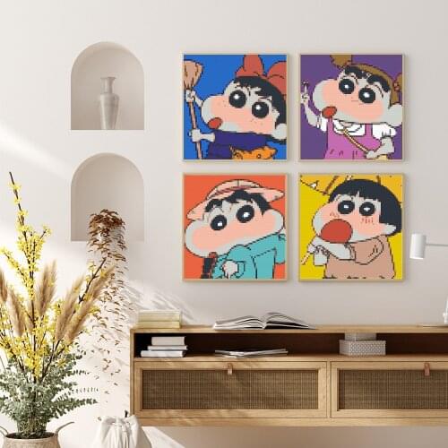 MAXFUN Photo Custom 4800PCS Building Block Painting Cute Cartoon Boy DIY Puzzle Pixel Art Mosaic Wall Mural Home Decoration