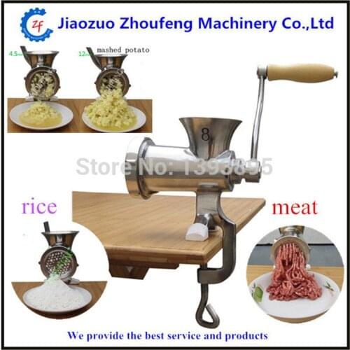 Meat grinder high quality stainless steel manual mini home use meat mincer kitchen tool 8# ZF