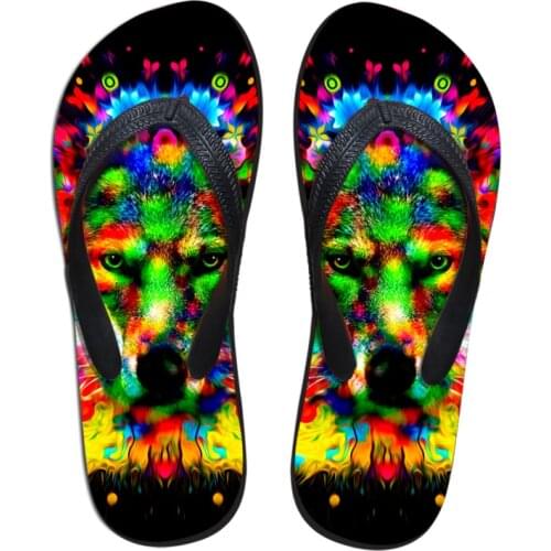 2019 New Brands Mens Summer Flip Flops Fashion Leisure Beach Shoes Man Boys Sandals Casual Colorful Animals Print Sandals