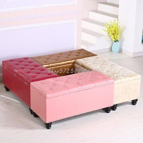 European Style Shoes Changing Stool Storage Stool Shoe Store Clothing Store Rest Stool Sofa Bench Household Luxury Bed End Lady