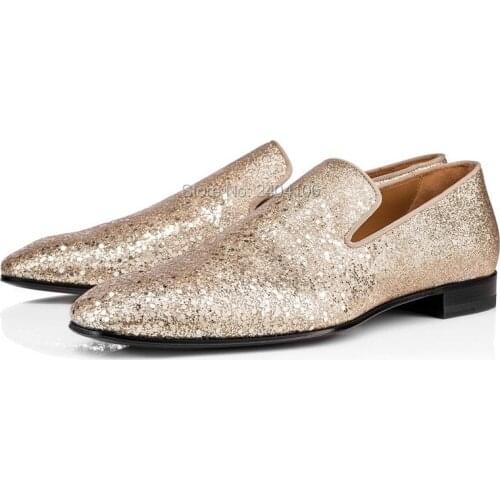 Autumn Sequined Cloth Men Casual Shoes Fashion Footwear Youth Style Man Shoes