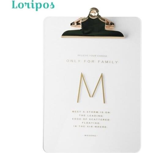 Folder Board Cushion Menu Clip Writing Paper Office Stationery Supplies Acrylic Folder Clip Boards Writing Pad Sheet Metal Clip