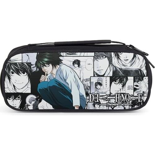 Anime Death Note Pencil bag Cosmetic Cases Student Multifunction Pencil Case Boy Girl Zipper School Supplies Sotrage Bags