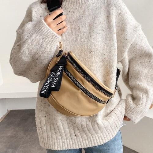 Casual Shoulder Bags for Women Waterproof Nylon Crossbody Messenger Bags Female Handbag Purse Solid Color Pouch