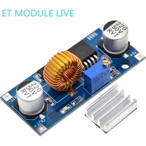 5A 75W XL4015 DC-DC Converter Adjustable Step-Down Module 4.0-38V to 1.25V-36V DIY Adjustable Power Supply
