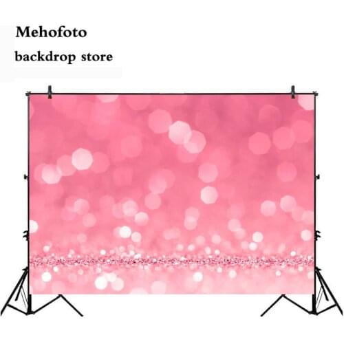 Mehofoto Pink Glitter Bokeh Backdrop for Photography Newborn Baby Portrait Photo Background Studio halo professional background