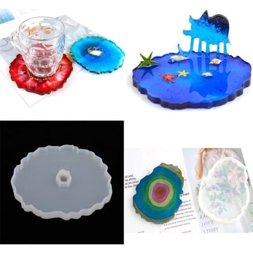 DIY Epoxy Resin Mold Coasters Silicone Making DIY Crystal Glue Jewelry Mould