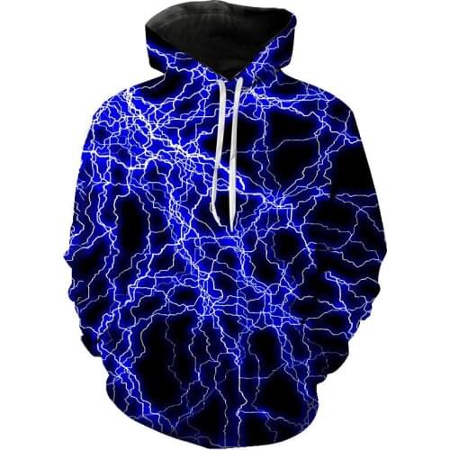 Men Women Children Lightning Sweatshirts 3D Printed Pullover Long Sleeve Boy Girl Kids Hoodies Streetwear Casual Hooded Jacket