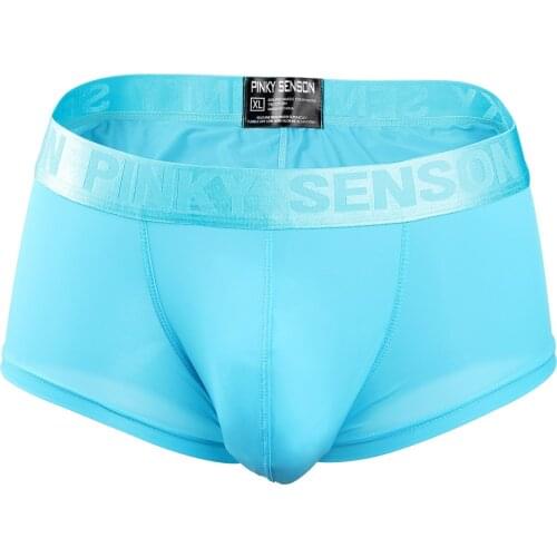 4pcs/lot Mens Big Bag Pouch Underwear Thin Ice Silk Boxer Shorts Panties Low Waist Solid Color Large Size Sexy Panties for Men