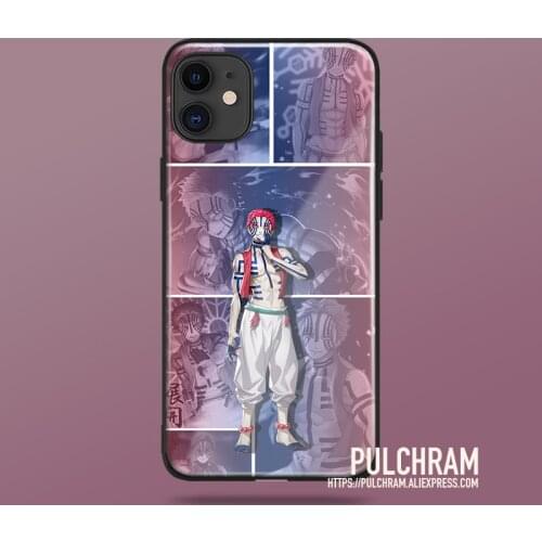 Demon Slayer Akaza Glass Soft Silicone Phone Case Cover Shell for IPhone SE 6s 7 8 Plus X XR XS 11 12 Mini Pro Max