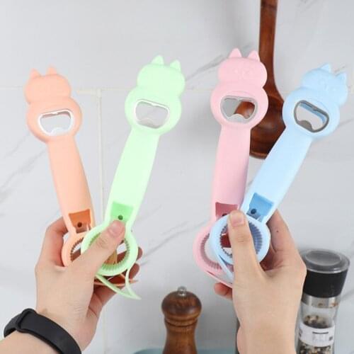 1PC Bottle Opener Kitchen Multipurpose Bottle Opener For Beverage Cans Tool Creative Cute Easy Open Beer Practical Gadget