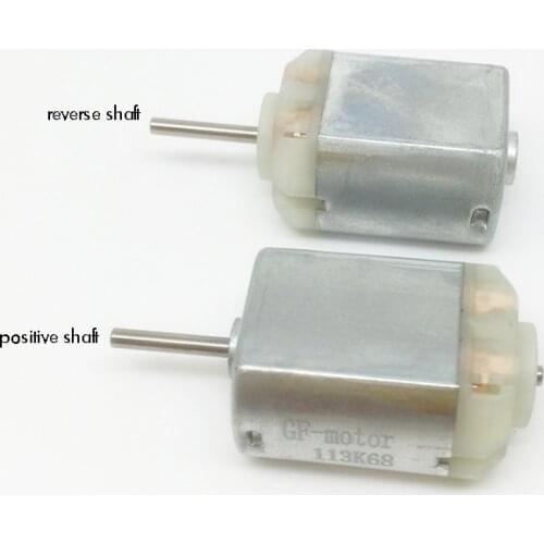 130 Insert Type Carbon Brush Motor DC 12 Volts for Car Rearview Mirror Adjustment, Positive/ Reverse Shaft Micro Motor