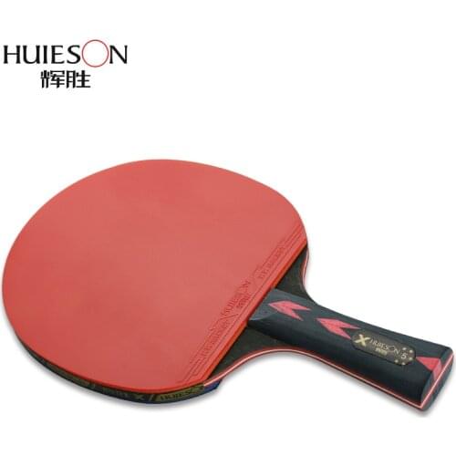 2Pcs/lot Carbon Table Tennis Racket Long Short Handle Ping Pong Paddle Racket With Case