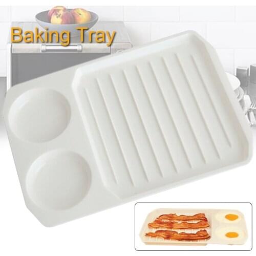 2-in-1 Bacons And Eggs Cooker Quick Breakfast Ovenware Microwave Baking Utensils Quick And Easy Cleanup Kitchen Tools