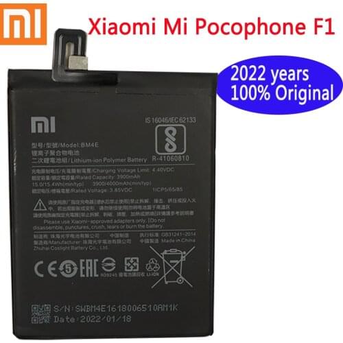 2020 years 100% Original Replacement Battery BM4E For Xiaomi MI Pocophone F1 battery Authentic Phone Battery 4000mAh