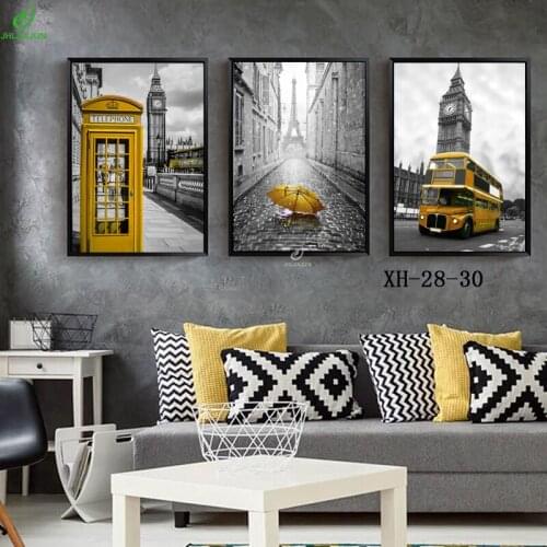 3 Panel Modern Canvas Poster Pictures HD Print And Print Cloth Painting Wall Art Car Canvas Printing Nordic Style Childrens Dec
