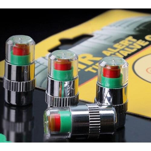 4pcs Car Tire Pressure Gauge Indicator Alert Monitoring Valves Cap Sensor Tyre Pressure Monitor Detection
