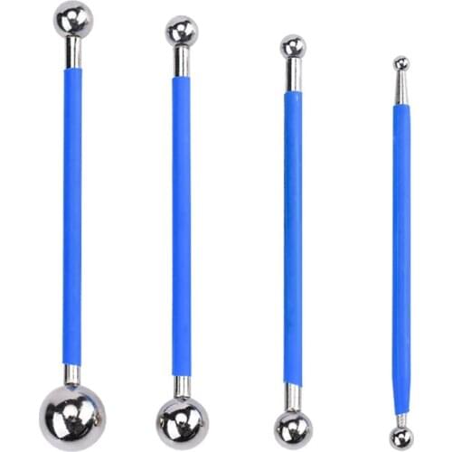 4Pcs/set Ceramic Tile Pressed Seam Ball Double Head Home Floor Tiles Pressure Seam Gap Steel Ball Repairing Construction Tools
