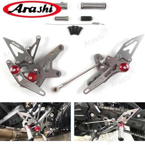 Arashi For KAWASAKI Ninja 400 2018 2019 CNC Adjustable Footrest Rearset Rider Foot Pegs NINJA400 Z400 / EX400 / ABS/ KRT Edition