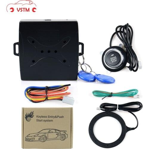 Auto Car Alarm Car Engine Push Start Button RFID Lock Ignition Starter Keyless Entry Start Stop Immobilizer Anti-theft System