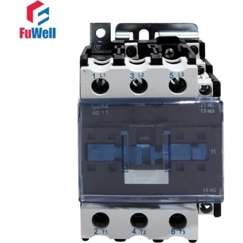 CJX2-4011 40A AC Contactor NO NC Coil Voltage Contactor 24V 36V 110V 220V 380V Normal Open Closed Alternating Current Contactor