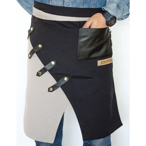 Unisex Men Women Apron Bib Chef Kitchen Apron Barista Apron Bartender Coffee Restaurant Cooking Apron with Pockets