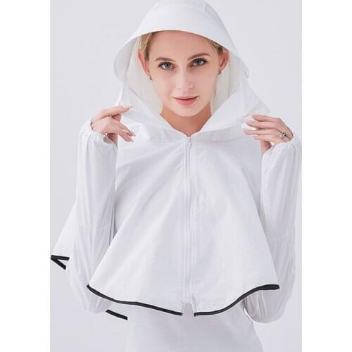 GOOHOJIO 2021 Summer New Anti-UV Sun Protection Clothing Women Breathable Female Tops Outdoor Cool Clothing Blouse for Ladies