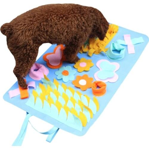 Dog Sniffing Mat Interactive Food Training Blanket Relieve Stress Puzzle Sniffing Mat For Puppy Training Supplies Pet Play Toys