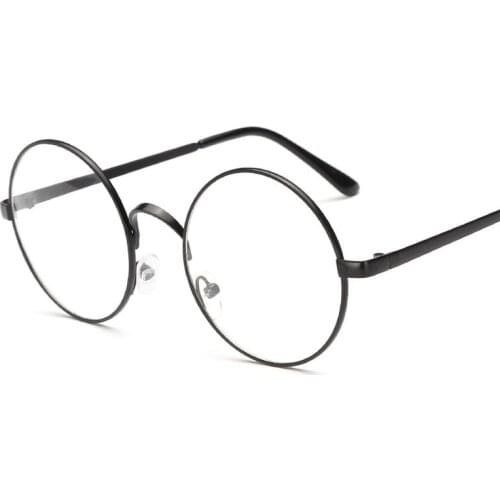 Round Glasses Frames Metal Frames for Glasses Spectacle Clear Lens Optical FemaleTransparent