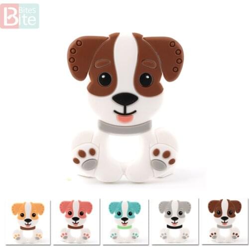 Bite Bites 1pc Silicone Nursing Accessories BPA Free Silicone Dog Can Chew Baby DIY Jewelry Nursing Necklace Pendant Teether