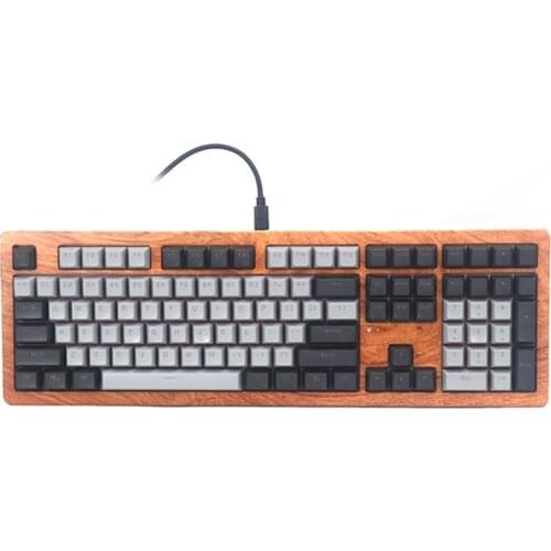 108 Keys Hot Swap Cherry Switch RGB Mechanical Keyboard Walnut Rosewood Wooden Shell Type-c Macro PCB Plate SA Keycaps Keyboard