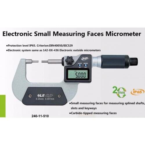 IP65 Electronic Small Measuring Faces Micrometers waterproof digital point outside micrometer 0-25mm 25-50mm fast measurement